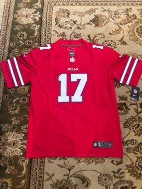 Buffalo Bills Josh Allen Red Alternate Jersey. Full Stitched Nike Jersey Large
